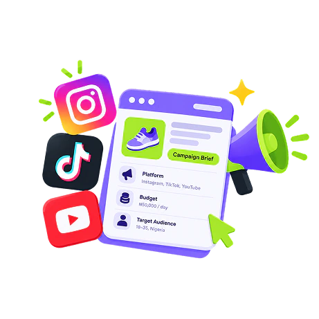 Promote products across Instagram, TikTok and YouTube